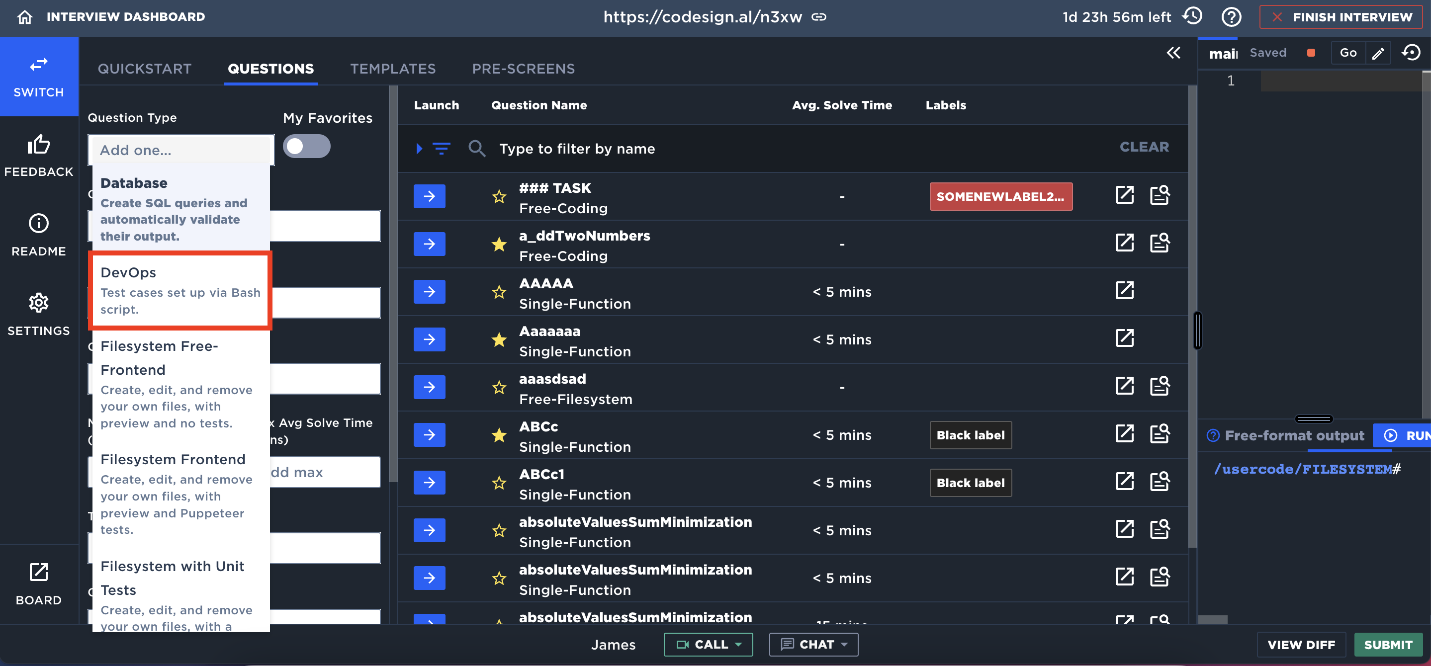 Choosing interview questions and templates CodeSignal Knowledge Base