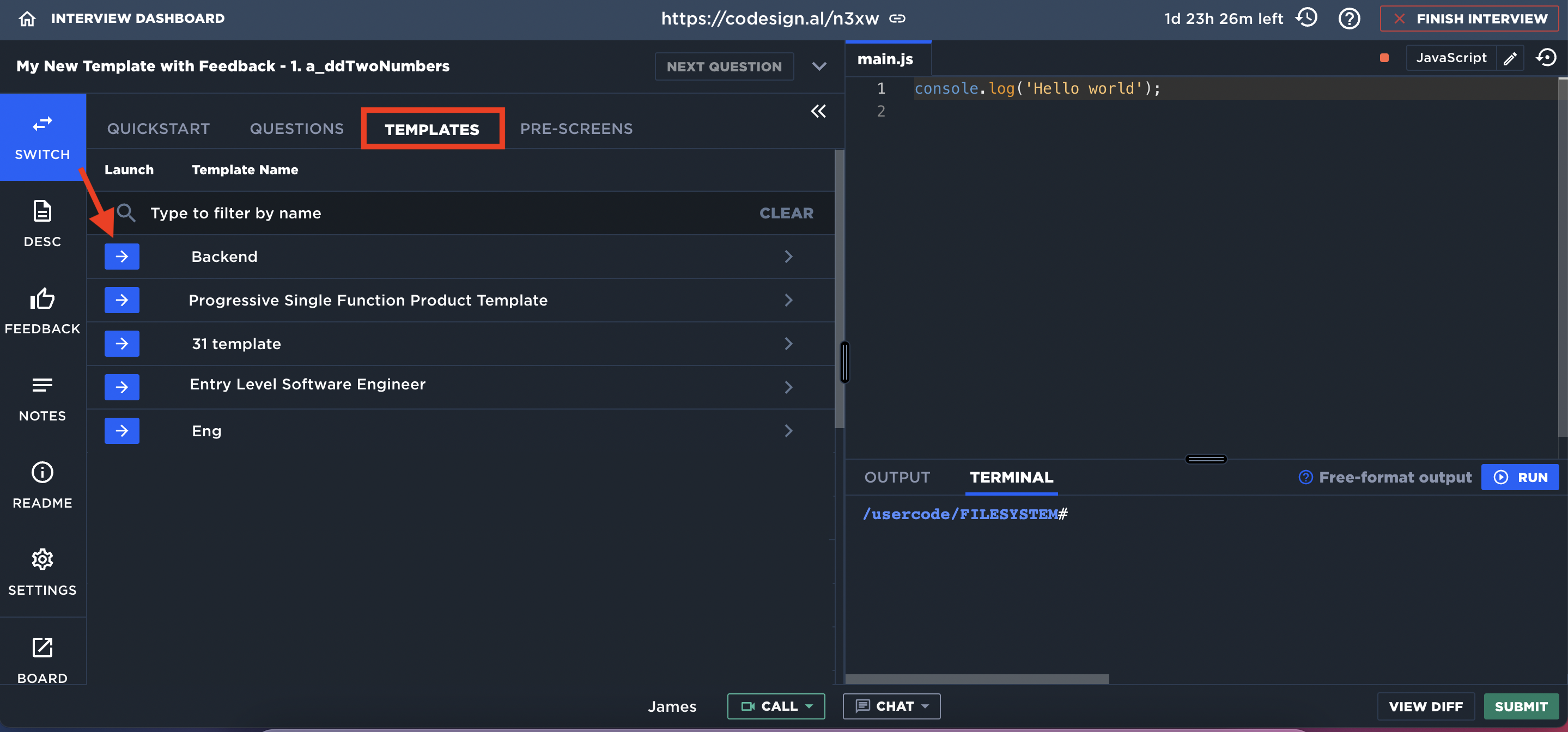 Choosing interview questions and templates CodeSignal Knowledge Base