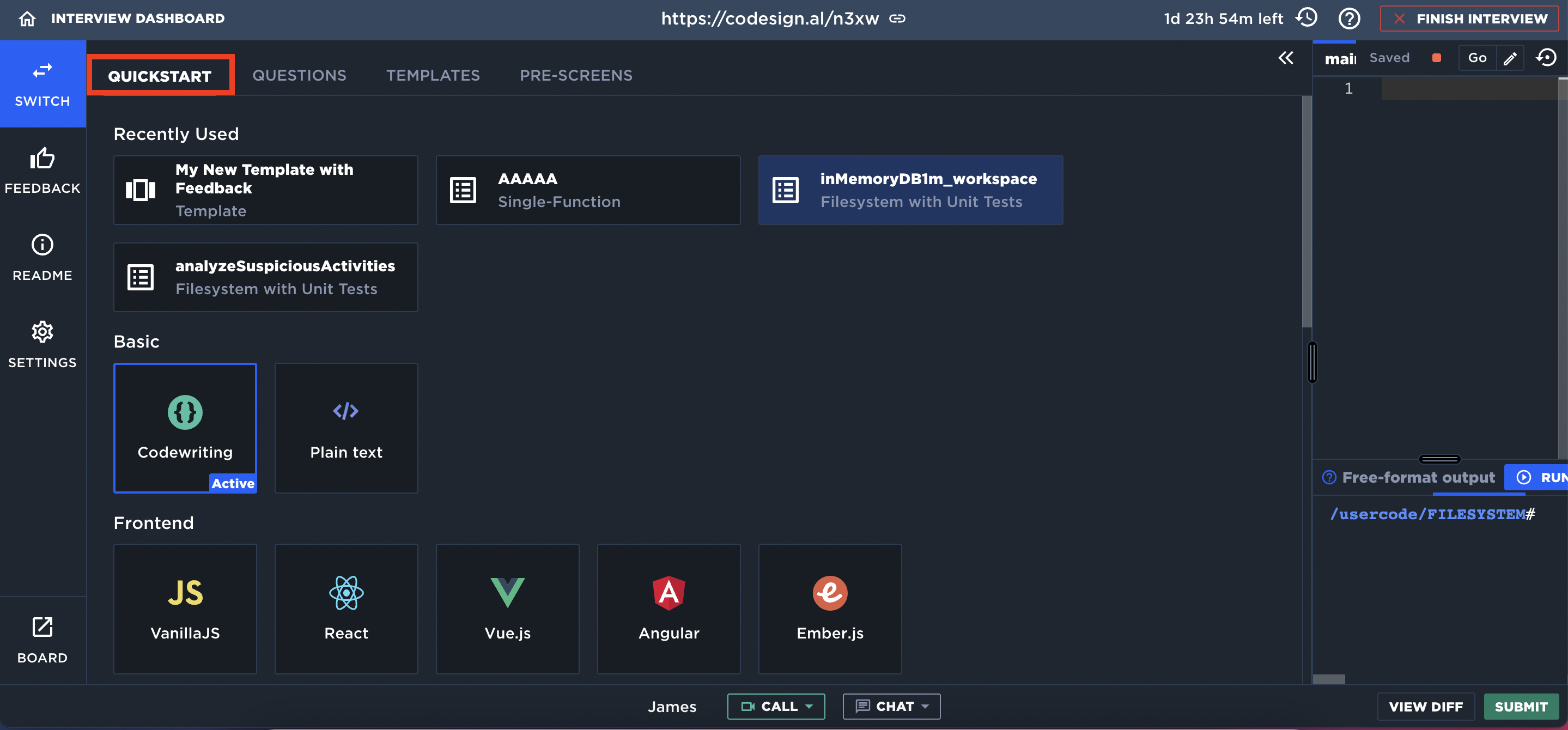 Choosing interview questions and templates CodeSignal Knowledge Base