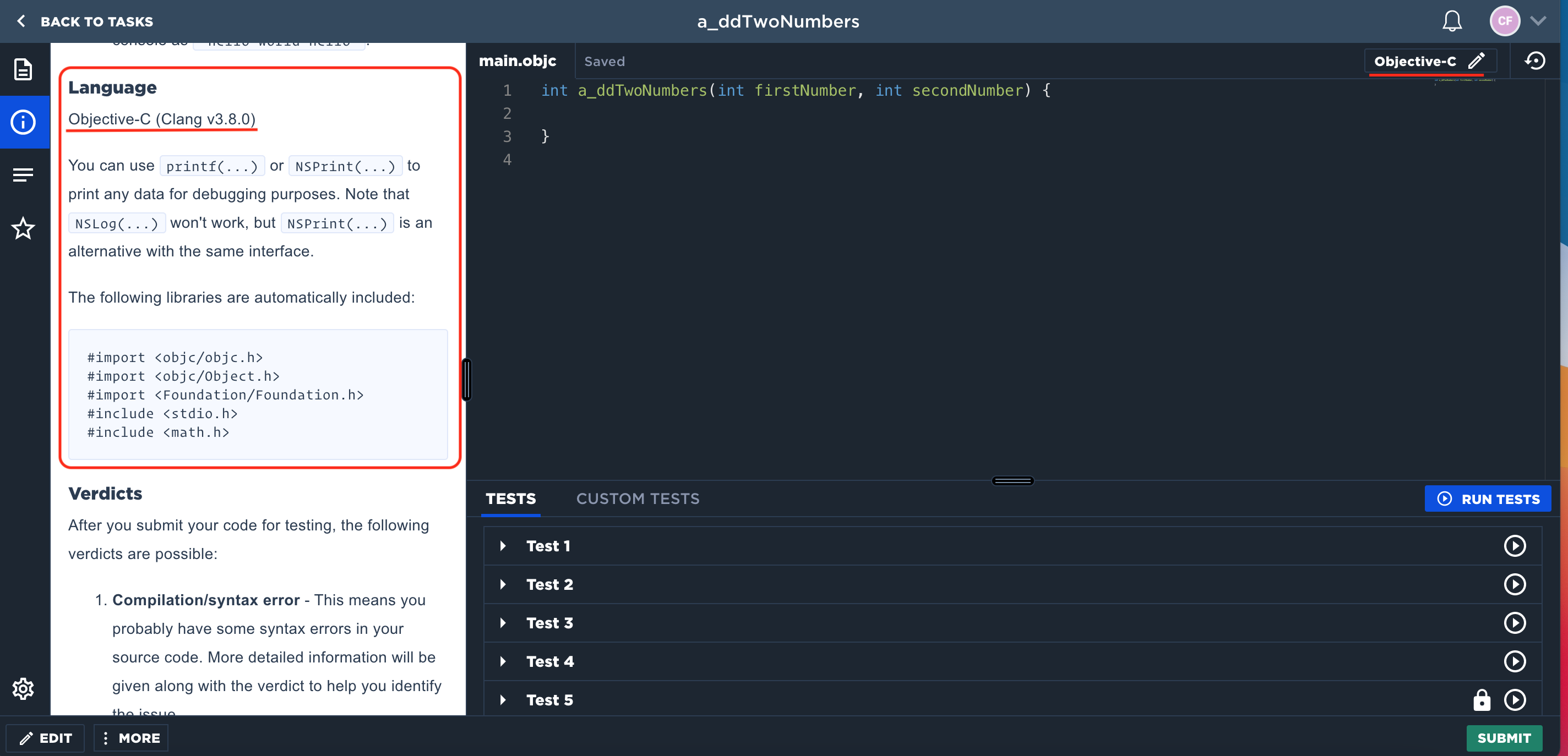 Using the README during your CodeSignal Test CodeSignal